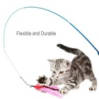 Interactive Cat Toys Retractable Wand Toy And Feather Toy Refills For Indoor Cat