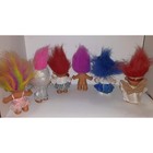 Vintage Russ Troll Dolls Set Of 6  angel  Birthday  Astronaut teacher  Jewish 