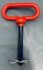 1 2  5 8  3 4  7 8  1-1 8 Red D Handle Hitch Pins With Hitch Clip Pins