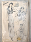 Vintage 1940 s Advance Pattern  3399 Ladies Negligee Peignoir Jacket  Gown Sz 18