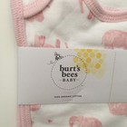 New Burt   s Bees 3 Lap Shoulder Bibs Organic Cotton Pink Elephants Stripes Floral