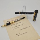 Vtg Parker Duofold Centennial Mk1 Marble Blue Rollerball Pen Black Ink - Read