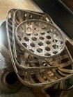 Set Of 3 Farmhouse Tobacco Baskets Nesting Wood Trays 23x16 Rectangle  13   round