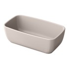 8 75   x 4 75    Stoneware Loaf Pan Oven Safe Elegant Kitchenware Porcini Taupe