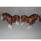 Lot 2 Schleich Clydesdale Horse Figures Retired Stallion Bay