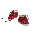 18 Inch Doll Shiny Leather Sneakers Red - Fits For  American Girl Doll
