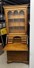 Bassett Wooden 2 Piece Secretariat And Lighted Hutch Late 1980   s