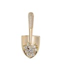 2 05ct Round Cut Simulated Diamond Women Fancy Brooch Pin 14k Yellow Gold Plated