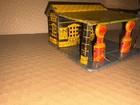 Marx Gas Service Station Dual Pumps  Tin   Train Or Playset Accessory    Fair  