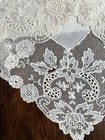 Vintage Handkerchief Hankie Delicate Bobbin Lace Ivory