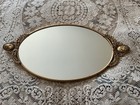 Vtg Rare  Matson Gold Ormalu Vanity Mirror Tray With Cameo Handles 10 1 2x20 