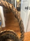 Nice   Hand Split Bamboo  ikebana     Style Flower Basket Twisted Handle