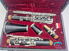 Vtg - Rare Parrot Clarinet Silver Plated Pro France china W  Case-untested