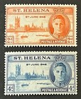 Travelstamps  1946 St  Helena Stamps Scott  128-129 - Kgvi Peace Issue - Moglh