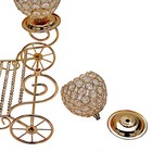 18  Gold Cinderella Carriage Crystal Beaded Candle Holders Wedding Centerpiece