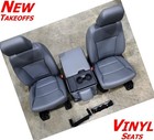 Ford F250 F350 Super Duty Front Vinyl Gray Bucket Seats New Grey Set Kit Oem