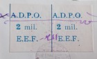 Middle East A d p o  1919-20  2m Pair Imperf  avo-ross 2  Inverted Wmk Used  21