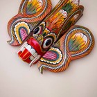 10 Inch Asian Handmade Wooden Traditional Devil Tribal Tiki  Mask Wall Decor