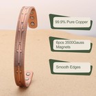 Copper Bracelet For Men And Women  99 9  Solid 6 8inch 