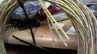 66 Ft Coil Western Electric Cloth  Covered  22 Gauge  Triple  3-wire 