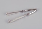 Danish Silversmiths  Large  old Danish  Serving Spade And Nutcracker In Silver 