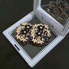 2pcs Elegant Flower Brooch Pin Rhinestone Pearl Gold Tone Bouquet Floral Women