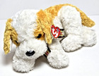 Ty Beanie Buddy Darling Puppy Dog Plush Stuffed Animal 2002 Tysilk Tan White