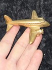 Vintage Solid Brass Airplane Paperweight Or Figurine