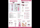 Rechargeable 4-in-1 Women   s Electric Shaver Grooming Kit Cordless Usb Bikini Tri