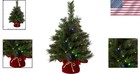 Lifelike 24in Christmas Tree With Pre-strung Multicolor Lights   Fire Resistant