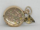 Vintage Lady Elgin 14k Multi-color Gold Fill Pocket Watch W  Lapel  Serviced 