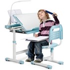Height Adjustable Kids Desk   Chair Set  Tiltable Study Desk With Led Light  Sto
