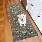 2x6 Washable Hallway Runner Rug  Vintage Floral Kitchen Rugs With Non-slip Ba   