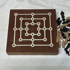 Wood Chess Set W  Storage Board  Black   Natural Wooden Pieces