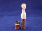 Revlon Couturine Lipstick Doll Lady Holder Case Red Head 0537 Usa Vintage 1961