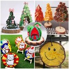 Wood Slices Craft Kit 20pc Natural Unfinished Predrilled Art Painting Diy Orname