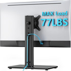 Single Monitor Desk Stand Free-standing Desk Mount Arm Riser