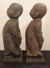 Vintage Pair Of Young Monks Oriental Figurines