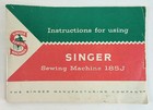 Vintage Singer Sewing Machine 1958 Instruction Manual Book 185j