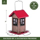 Cute Bird House Feeders For Outside  Hanging Metal Bird Feeder With 4 Ports  Out