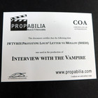 Interview With The Vampire Prototype Louis Letter S1e1 Original Prop  1031-3377 