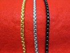 7 -60   Stainless Steel Gold silver black Plated 5mm Smooth Box Round Rope Chain