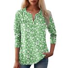 Women s Fashion Casual Long Sleeve Round Neck Floral Print Top