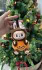 Authentic Labubu   Happy Halloween Party-sitting Pumpkin Vinyl Plush Pendant
