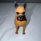 Vintage 1991 Boxer Dog Figurine Brown Black Mask Standing Alert 4 5 Inch