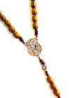 Saint Michael The Archangel  guardian Angel All Wood   Cord Rosary