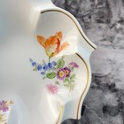 Meissen Porcelain Ashtray Cigar Saucer Floral 8  Crossed Swords Mark