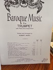 Vtg Baroque Music For Trumpet With Piano Arrangement 1969 Sheet Music Songbook