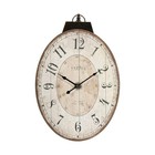 24  H   18  W Large Oval Wall Clock  Vintage French Decorative Wall Clock Wit   