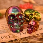Actvty Skull Resin Mold  Set Of Large  Medium  Small Silicone Transparent 